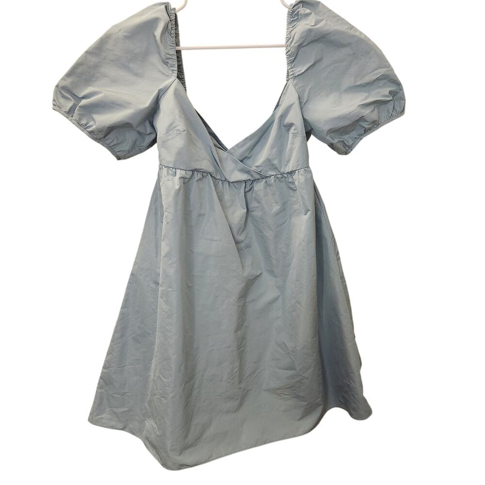 Aritzia Wilfred Opera Puff Sleeve Babydoll Mini Dress Size Large
